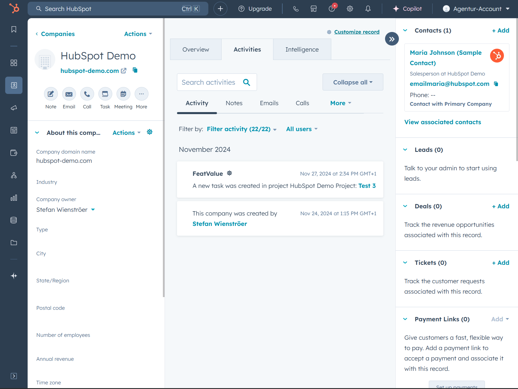 FeatValue Activities Visible in HubSpot